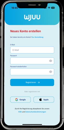 Registrierung in der App